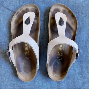 Birkenstock Gizeh Size 37 Graceful Pearl White